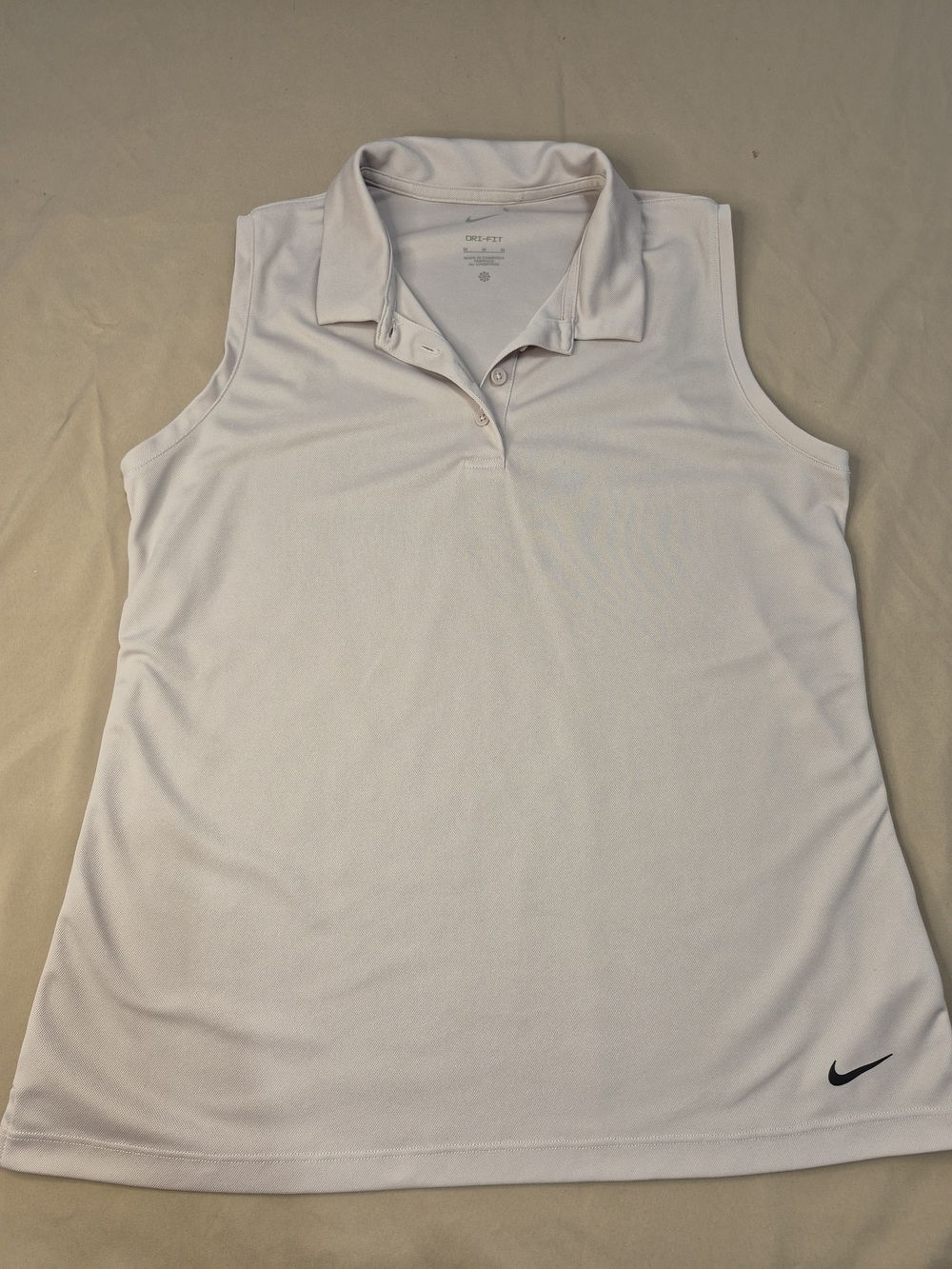Nike Dri-FIT Sleeveless Polo Top Medium Light Pink Golf Athletic - Picture 6 of 6